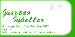 gusztav inkeller business card